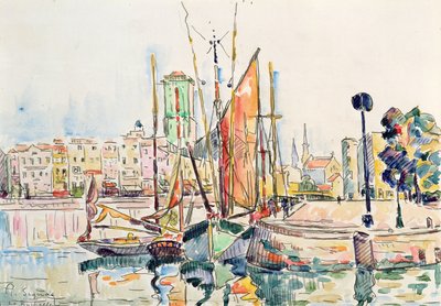 La Rochelle: Boten en huizen door Paul Signac
